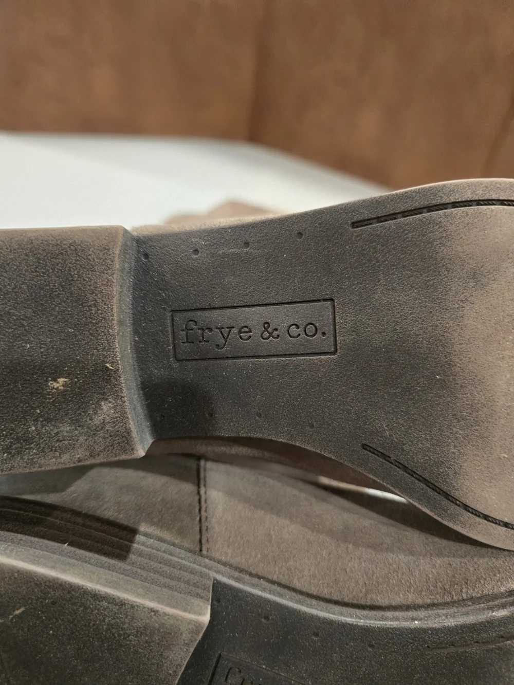 FRYE AND CO. Suede Leather Boots in Color Elephant Pull On